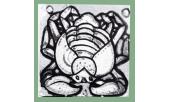 Piastrella con granchio  lato cm. 10  Arte della Ceramica 1920 ca.