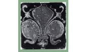 Piastrella con giglio fiorentino  lato cm. 7,5   Arte della Ceramica 1920 ca.