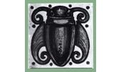 Piastrella con maggiolino   lato cm. 7,5   Arte della Ceramica 1920 ca.