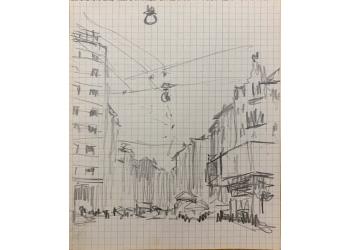 Milano - fili della luce su la strada