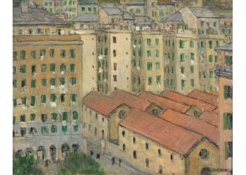 Tetti e case di Genova