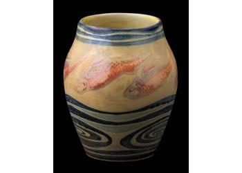 Vaso con onde e pesci Vaso con onde e pesci